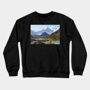 Mountain and wolf Crewneck Sweatshirt